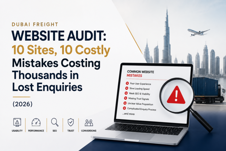 We Audited 10 Dubai Freight Websites — Here's What's Costing Them Thousands in Lost Enquiries (2026)