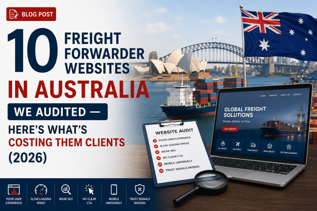 We Audited 10 Freight Forwarder Websites in Australia — Here’s What’s Costing Them Clients (2026)