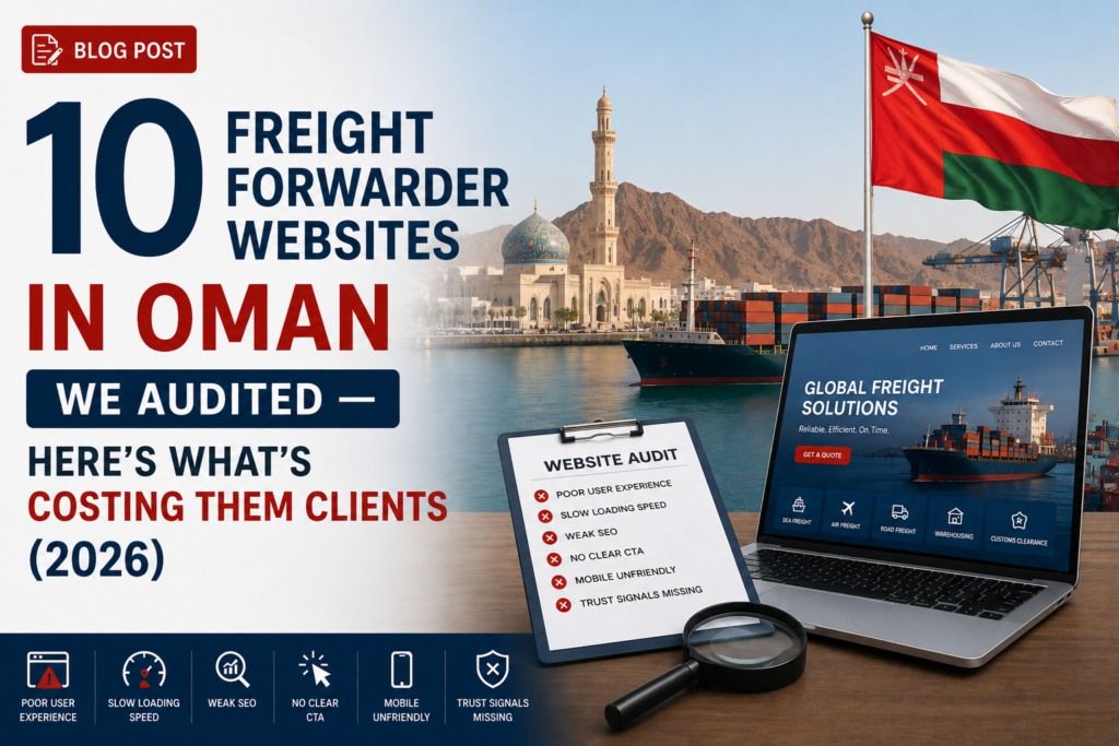  We Audited 10 Freight Forwarder Websites in Oman — Here’s What’s Costing Them Clients (2026)
