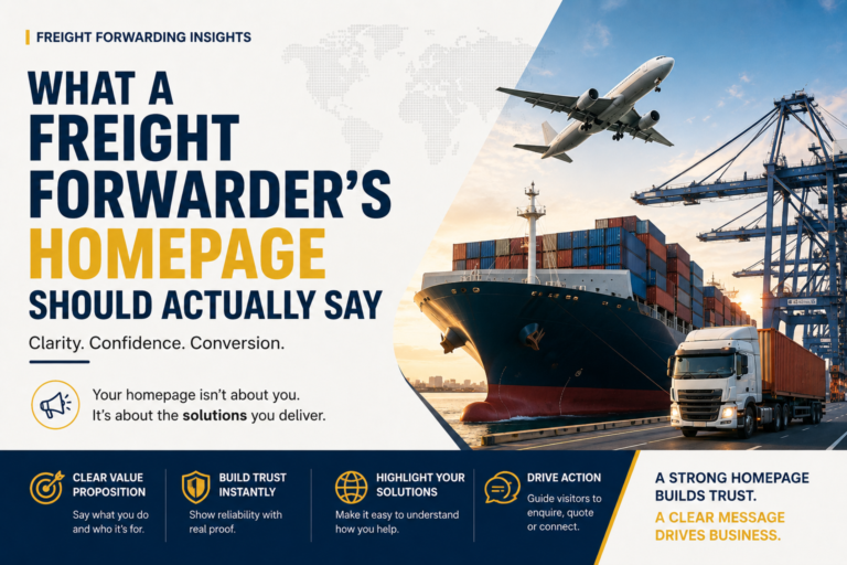 What a Freight Forwarder's Homepage Should Actually Say