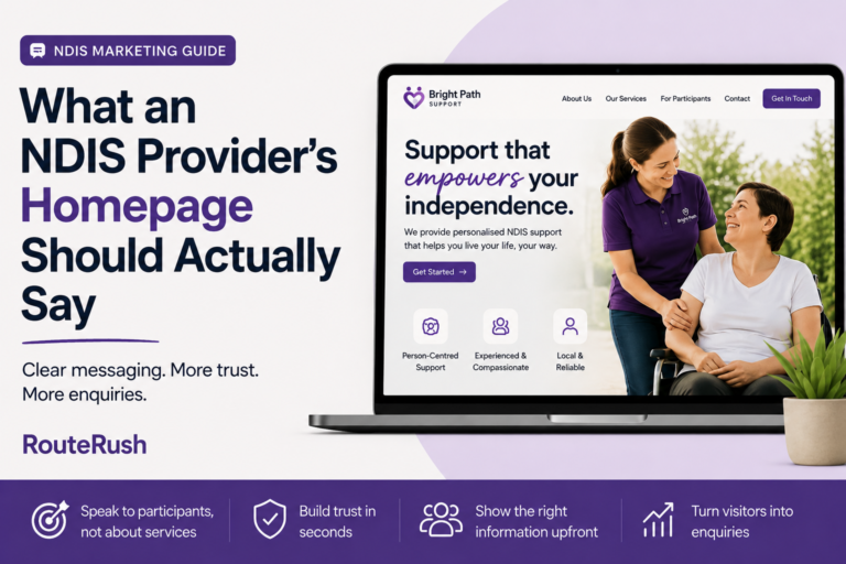 What an NDIS Provider's Homepage Should Actually Say