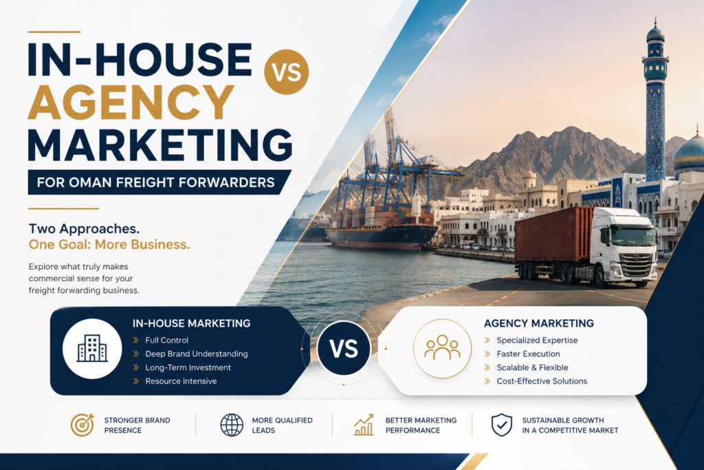 In-House vs Agency Marketing for Oman Freight Forwarders