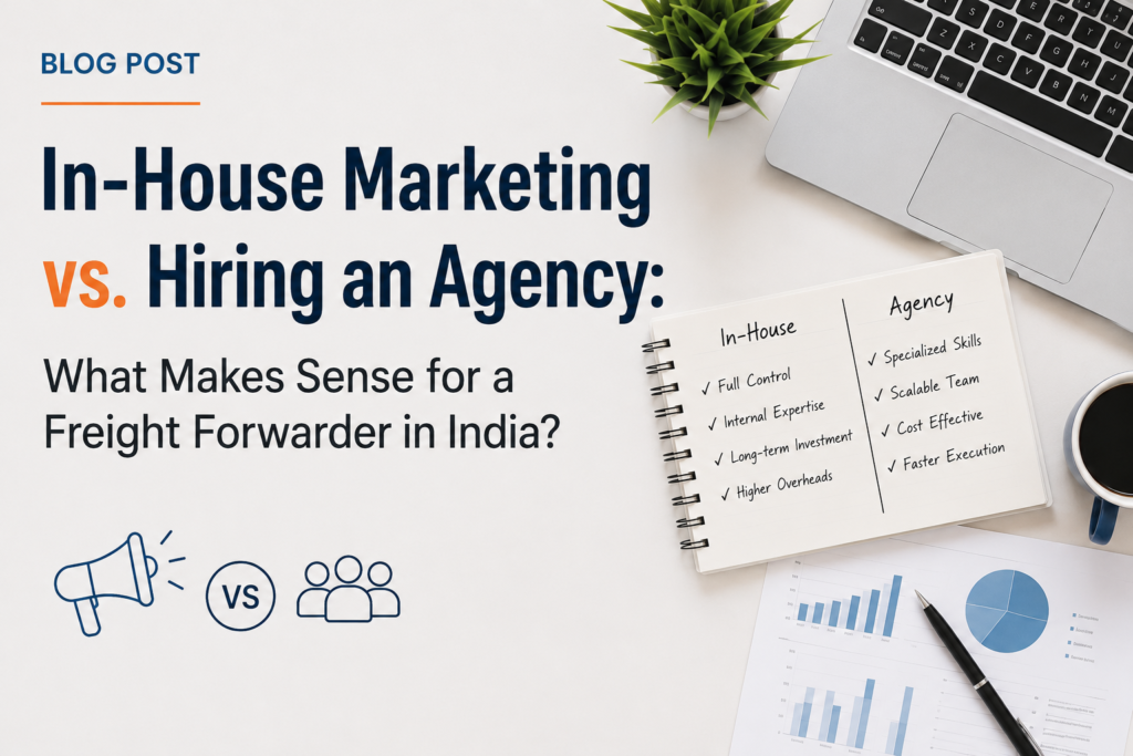 In-House Marketing vs Agency for Freight Forwarders in India
