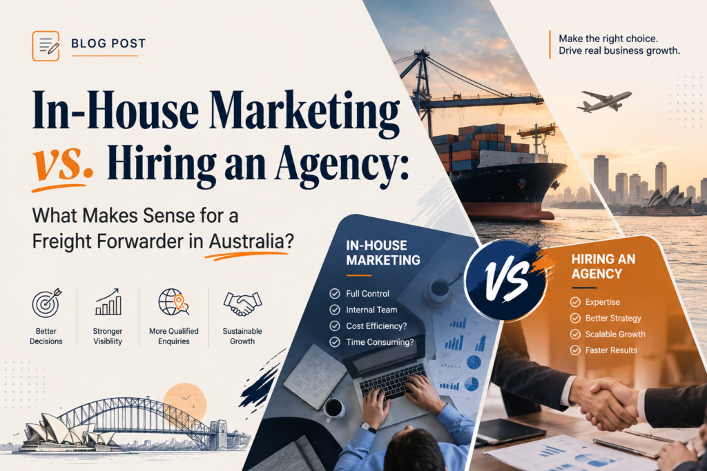 In-House vs Agency Marketing for Australian Freight Forwarders