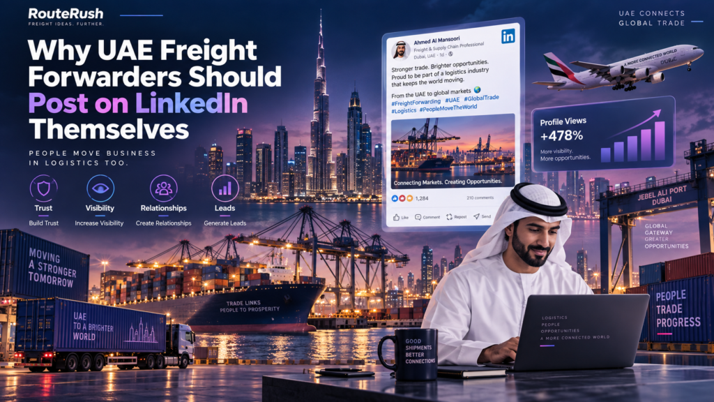 Why UAE Freight Forwarders Should Post on LinkedIn Themselves