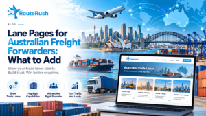 Lane Pages for Australian Freight Forwarders: What to Add