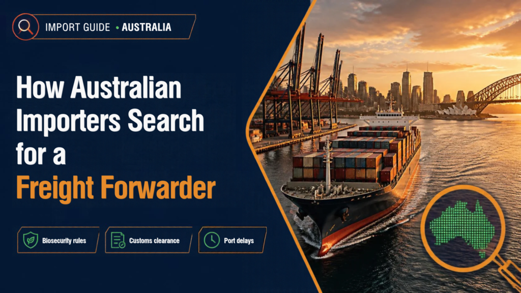 how Australian importers search for a freight forwarder