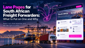 Lane Pages for South African Freight Forwarders: What to Add