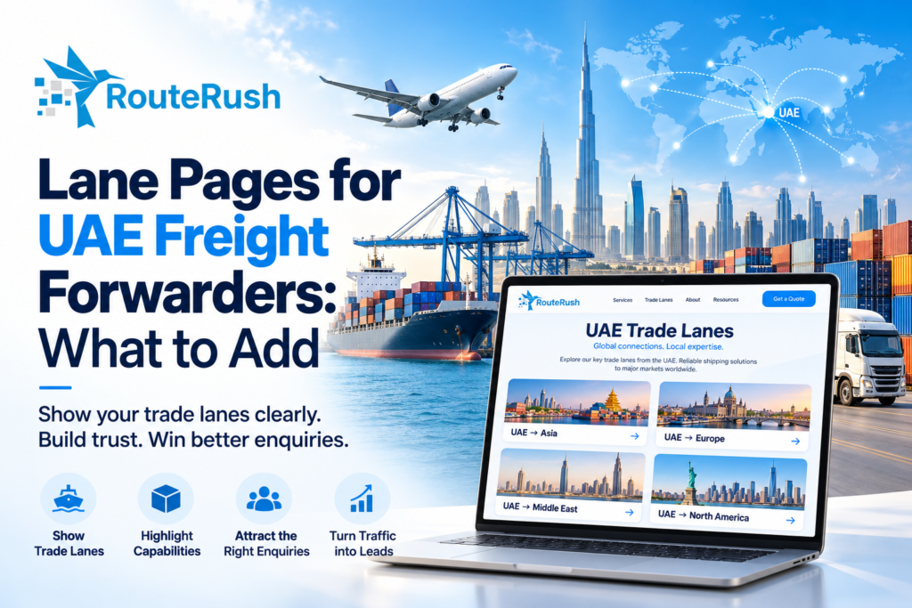 lane pages for UAE freight forwarders