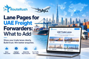 Lane Pages for UAE Freight Forwarders: What to Add