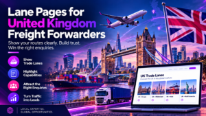 Lane Pages for UK Freight Forwarders: What to Put on One