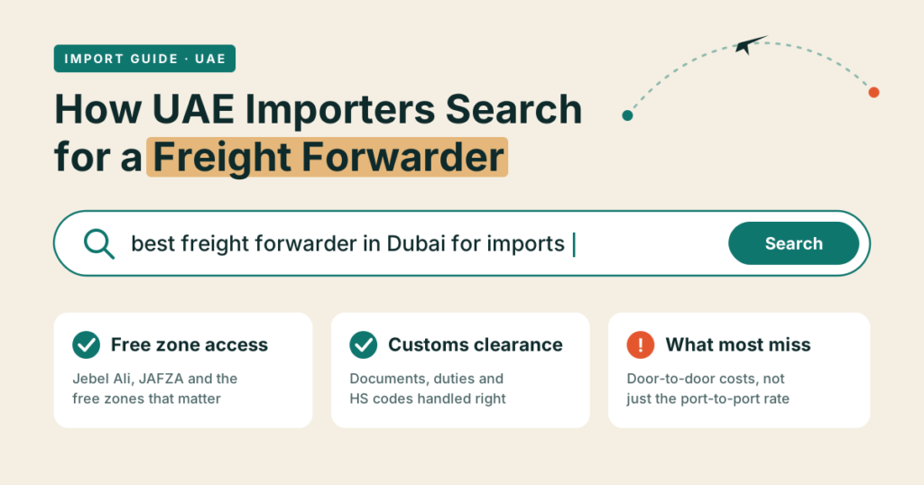 How UAE importers search for a freight forwarder